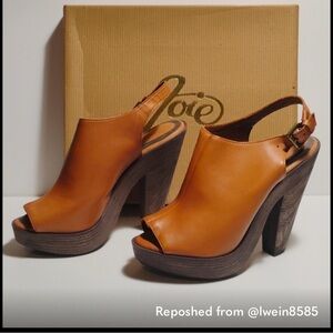 Joie Tan Peep-Toe Heels